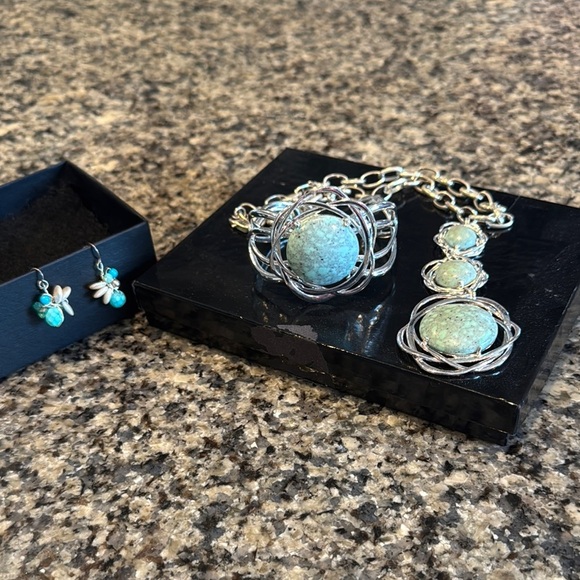 Apt. 9 Jewelry - Silver and Turquoise costume Jewelry Set